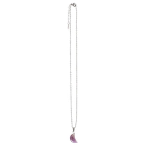 Amethyst Crystal Moon Necklace on Greeting Card