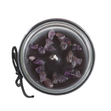 Load image into Gallery viewer, Crystal Witch Jasmine Tube Candle with Amethyst Chips