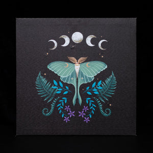 Luna Moth Light Up Canvas Plaque