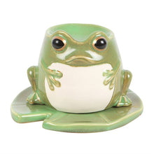 Load image into Gallery viewer, Frog Shaped Oil Burner on Lily Pad.