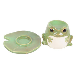 Frog Shaped Oil Burner on Lily Pad.