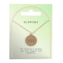 Load image into Gallery viewer, 333 Angel Number Support Necklace