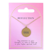 Load image into Gallery viewer, 666 Angel Number Reflection Necklace