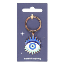 Load image into Gallery viewer, All Seeing Eye Protection Metal Keyring