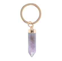 Load image into Gallery viewer, Amethyst Crystal Point Keyring