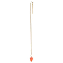 Load image into Gallery viewer, Orange Aura Crystal Mushroom Necklace Greeting Card