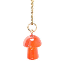 Load image into Gallery viewer, Orange Aura Crystal Mushroom Necklace Greeting Card