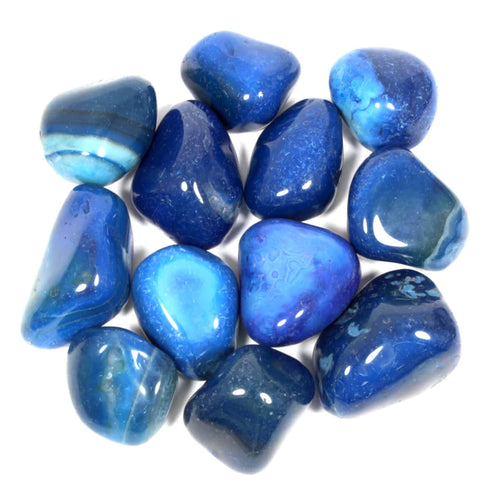 Blue Agate Polished Tumblestone