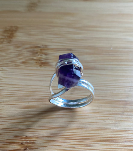 Amethyst Wire Wrapped Ring