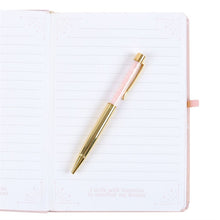 Load image into Gallery viewer, Goddess Energy A5 Manifestation Journal and Rose Quartz Crystal Pen