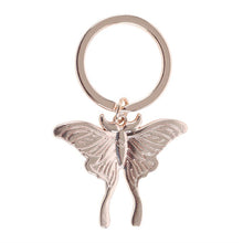 Load image into Gallery viewer, Light Luna Moth Keyring