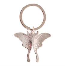 Load image into Gallery viewer, Light Luna Moth Keyring