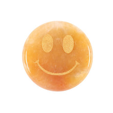 Load image into Gallery viewer, Be Brave Yellow Jade Happy Face Crystal