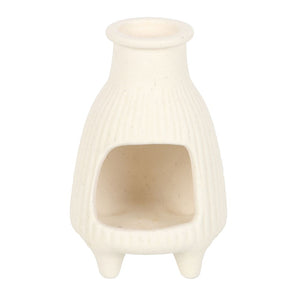 Cream Ribbed Palo Santo Burner