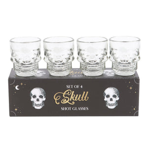 Set Of 4 Skull Shot Glasses