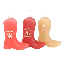 Load image into Gallery viewer, Set of 3 Cowboy Boot Candles