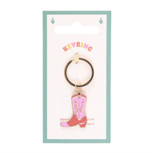 Load image into Gallery viewer, Pink Cowboy Boot Keyring