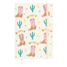 Load image into Gallery viewer, Cowboy Boot A5 Notebook with Sticker Sheet