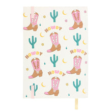 Load image into Gallery viewer, Cowboy Boot A5 Notebook with Sticker Sheet