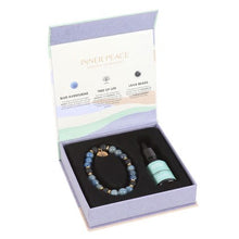 Load image into Gallery viewer, Inner Peace Blue Lace Agate Crystal Essential Oil Bracelet