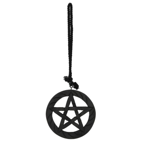 Black Wooden Hanging Pentagram