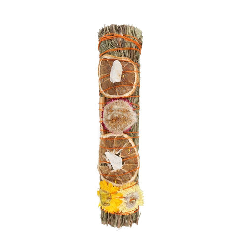 Smudge Stick with Rosemary, Palo Santo and Quartz