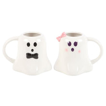 Load image into Gallery viewer, Mr &amp; Mrs Boo Ghost Shaped Mug Set