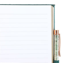 Load image into Gallery viewer, Book of Abundance Journal with Green Aventurine Crystal Pen