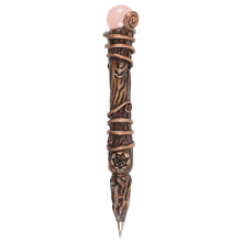 Load image into Gallery viewer, Romance Rose Quartz Crystal Wand Pen