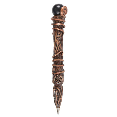 Protection Black Obsidian Crystal Wand Pen