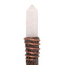 Load image into Gallery viewer, Thin Energy Clearing Aura Quartz Crystal Wand