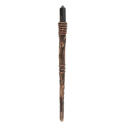 Thin Protection Black Obsidian Crystal Wand