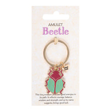 Load image into Gallery viewer, Lucky Gold Beetle Keyring