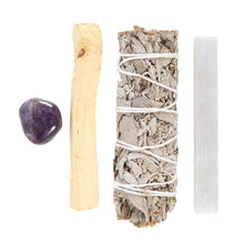 Load image into Gallery viewer, Smudge Kit With Amethyst Crystal