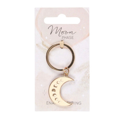 Moon Phase Enamel Keyring