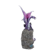 Load image into Gallery viewer, Amethyst Custodian Fantasy Purple Dragon Sitting On A Geode