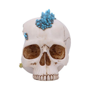 Blue Crystal Cave Skull