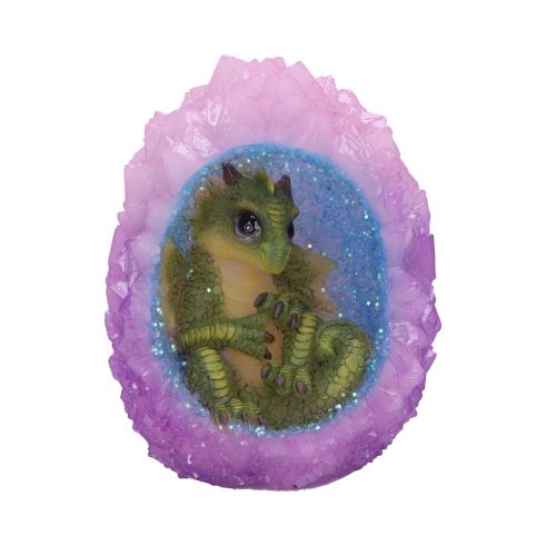 Green Geode Nest Illuminating Figurine