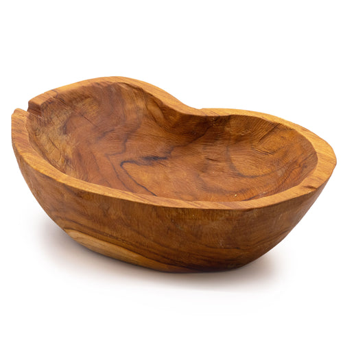 Natural Rough Shape Teakwood Fruit Bowl