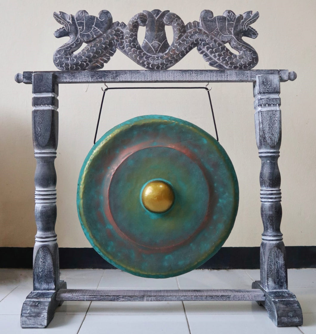 Small Greenwash Healing Gong in Stand