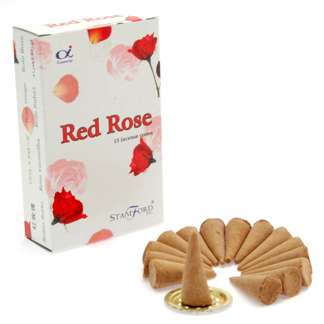 Red Rose Stamford Incense Cones