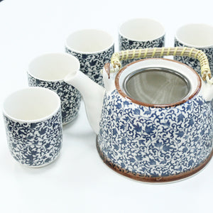 Blue Pattern Herbal Teapot Set