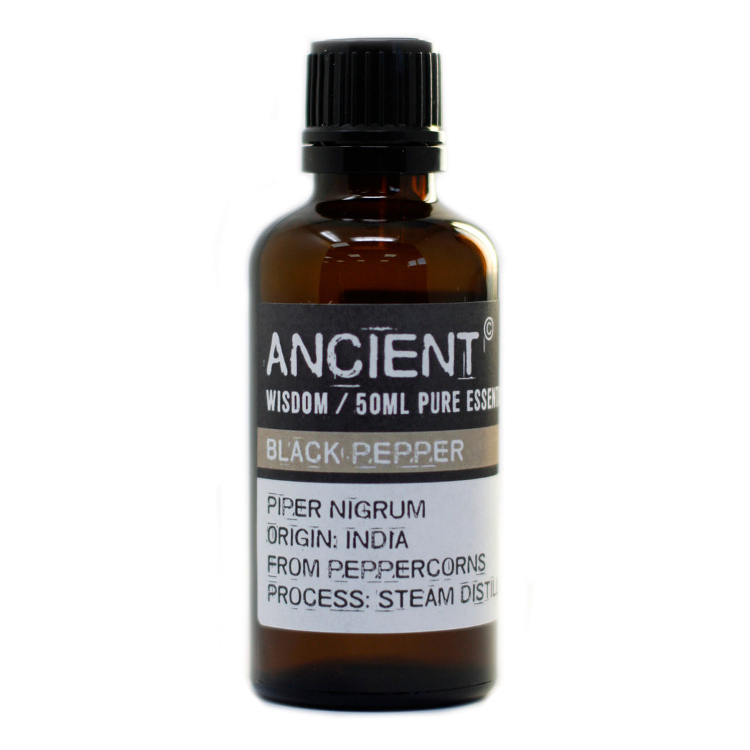 Blackpepper Essential Oil.  Black Pepper Essential Oil is a multi-purpose oil that has a variety of uses and benefits. This essential oil is high in monoterpenes and sesquiterpenes, which are natural chemicals known for their antioxidant activity and their ability to support the immune system when needed most. One of Black Pepper essential oil’s unique qualities is its ability to provide warm sensations when applied topically. This factor makes it a perfect oil to use in a relaxing massage blend.