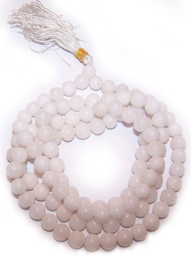 White Quartz Mala Beads