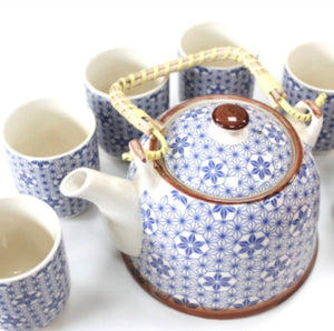 Blue Star Herbal Teapot Set