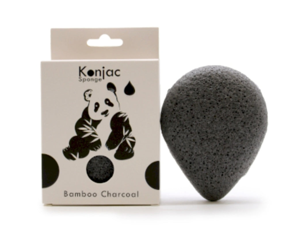 Teardrop Konjac Sponge - Bamboo Charcoal