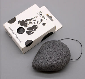 Teardrop Konjac Sponge - Bamboo Charcoal