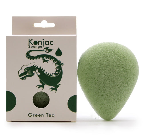 Teardrop Konjac Sponge - Green Tea