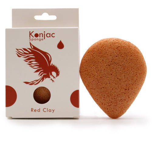 Teardrop Konjac Sponge - Red Clay