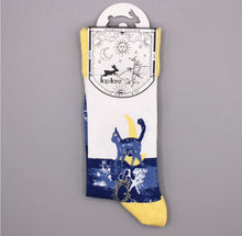 Load image into Gallery viewer, Hop Hare Bamboo Socks - Midnight Cat